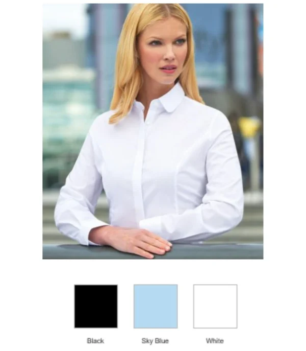 Brooks Taverner BK131 Ladies Trevi Long Sleeve Poplin Shirt